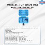 Taparia SA46 Socket Set, 1/4 Inch Drive, 46 Pieces | Chrome Vanadium Steel Sockets & Bits | Professional Mechanic & Home Tool Kit. Suited for Professionals, Workshops, Industries and DIY. - Image 6
