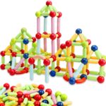 Sky Tech® Magnetic Sticks Building Blocks for Kids Toys for Girls | Magnetic Toys for Boys Age 3+Year 4 5 6 7 8 10 12 14 Old Educational Stem Learning Magnet Stick with Balls Game (25 pcs)