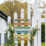 KAIRNE Garden Rules Wall Sign Flower Birds with Relaxing Quotes Feel The Breeze Outdoor Yard Rustic Hanging Wooden Plaque Garden Spring Welcome Sign Presents for Gardeners Women Home Art Decor - Image 3