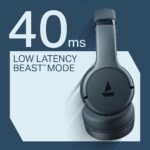 boAt Rockerz 411, 40Ms Low Latency, 40Hrs Battery, 40Mm Drivers, ENx Tech, Stream Ad Free Music via App Support, Bluetooth Headphones, Wireless Over Ear Headphone with Mic (Bold Blue) - Image 5