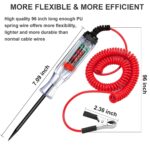 Automotive Test Light, LED Digital Circuit Tester, DC 3V-48V Auto Electric Tester Pen Tool with Extended Spring Wire for Checking Vehicle Car Truck Motorcycle Fuses and Battery - Image 3