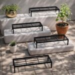 Kundi Plant Stand for Balcony Decoration | Anti-Rust Metal Pot Stand for Indoor & Outdoor Plants | Garden Flowerpot Stand | Black | 24 Inch | (Pack of 4) (Pack of 4) - Image 2