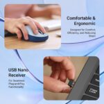 ZEBRONICS Groot Wireless Mouse, Dual Mode (2.4GHz + BT), Upto 1600 DPI, Silent Operation, 3 Buttons, Comfortable & Ergonomic, for Mac | Laptop | Computer, with 2 Years Warranty (Blue) - Image 7