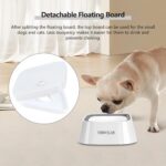 No Splash Dog Water Bowl with Floating Disk, 1.5L Slow Drinking Feeder, Anti-Overflow Anti-Choking No Spill Pet Water Bowl For Dog Cat Puppy Kitten (White) - Image 6