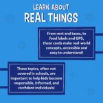 Skillmatics Flashcards for Kids – Learn About Real Things, 70 Cards on Money, Taxes & Concepts Schools Don't Teach, Practical Life Skills for Homeschool & Middle School, Gift for Tweens Ages 7-14 - Image 7
