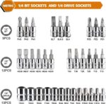 46 in 1 tool kit Drive Socket Set Auto Repair Hand Tool Ratchet Hex Wrench Set, Tool Kit For Automotive Repair, Household, Car & Bicycle Repairs Metric Screwdriver Set With Storage Case - Image 5