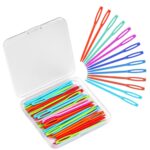 53 Arts Colorful Plastic Sewing Needles Set (20 Pcs) | Large Eye Blunt Needles for Kids & Adults | Safe Weaving, Lacing, Knitting, Crochet & DIY Craft Needles for Handmade Projects