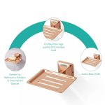 Soap Dish/Holder/Tray for Bathroom, Kitchen | Made with Stainless Steel | PVD Rose Gold Finish | Wall Mount Bathroom Accessories | Belly Series (Rose Gold) - Image 5