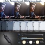 Zoom Lighting for Computer, Adjustable Desk Lighting for Video Calls, 30 Light Modes Video Conference Light, Desk Ring Light with Stand for Webcam, Meetings, Live Stream, Home Office. CRI 97.8 - Image 5