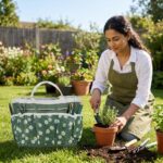 ORTIZA® Gardening Tool Storage Bag Portable Garden Tool Organizer with 8 Pockets Wide Mouth Design for Outdoor Gardening and Household Use - Image 5