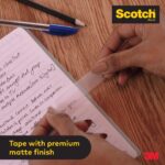3M Scotch Magic Tape Roll with Refillable Dispenser | 1.9cm x 32.9 meter | Invisible, writable and hand tearable | For school projects, home and office use - Image 7