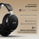 EVM EnSonic Over Ear Wireless Headphones | Bluetooth 5.3+EDR | 40mm Drivers | Deep Bass Sound | 40H Playtime | HD Mic | Foldable Design | AUX Support, Lightweight | 1-Year Warranty (EVM-WHF-01-Black) - Image 8