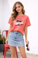 London Hills Women’s Loose Fit Printed Cotton T-Shirt Pack of 2 | Casual Round Neck Half Sleeve Graphic Tee | Breathable Summer Top for College, Travel & Outing - Image 2