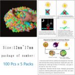 Glow in The Dark Pebbles Stones 500 PCS (5 Pack) – Multicolor Luminous Resin Glow Rocks for Garden Pathway, Aquarium, Fish Tank, Pond, Vase Fillers, Plant Pots, Walkway, Patio & Outdoor Home Decor - Image 3