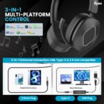 Dyazo Wired Headset with Microphone | Active & Environmental Noise Cancellation | 3-in-1 USB, Type-C & 3.5mm Connectivity | in-Line Controls | On-Ear Headphones for PC, Mobile Phone & Laptop (Black) - Image 7