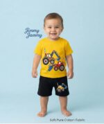 Baby Clothing Set for Boys & Girls Pack of 3 – Pure Cotton T-Shirt & Shorts Summer Dress Combo for Infants & Toddlers Soft Breathable Unisex Baby Clothes Size 0 upto 24 Months - Image 4