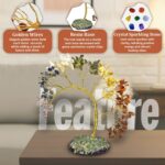 JD FRESH 200 Beds 7 Chakras Crystal Tree/Gemstone Feng Shui Tree for Good Luck/Positive Energy and Meditation Spiritual for Good Luck/Handmade Showpiece for Home Décor/Living Room/Office and Gifting - Image 4