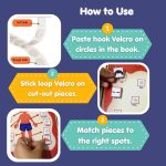 CocoMoco Kids Busy Book for Toddlers 2-4 Years | Educational Toys for 2+ Year Old Boys Girls | Montessori Busy Binder Quiet Book | Activity Books with 7 Learning Games | Return Gift for Birthday - Image 7