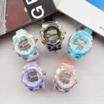 SHAKTISM Iridescent Digital Sport Watch, Holographic Transparent Case with LED Display, Multi-Function, 30M Waterproof, Casual Outdoor Wristwatch for Men and Women - Image 2