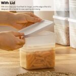 Food Storage Containers, 1L Capacity, BPA-Free Plastic, Clear Rectangular, Stackable with Snap-on Lids (6 Pcs, 1200Ml) - Image 4