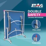 Stag Active 2023 Series Pro Table Tennis T.T Table, Full Size Premium Table with 7 Minute Quick Easy Setup, Ideal for Both Home and Club - 1 Table Top Cover,2 TT Rackets,6 Balls,1 Clamp Net - Image 2