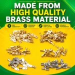 150PCS Automotive Electrical Terminal Assortment cable jointer Kit, Brass Spade Crimp Pins, Quick Disconnect Connectors, Multi size male female Terminals Wiring Repair Set with Storage Box - Image 4