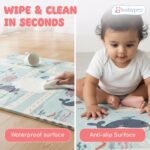 BabyPro 5mm Reversible Baby Playmat, 5 x 4 ft Foldable Mat, Jungle Galaxy | Waterproof, BPA-Free XPE Foam, Non-Toxic Bounce-Back Cushion, XL - Image 6