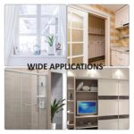 4Pc White Self Adhesive Sliding Handle For Glass Window Door Cabinet Cupboard Drawer Wardrobe Plastic Auxillary Hardware Pulls, Pull Handle, Polished - Image 9