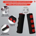 Boldfit Hand Grip Strengthener with Foam Handle, Hand Gripper for Men & Women for Gym Workout Hand Exercise Equipment to Use in Home for Forearm Exercise, Finger Exercise Power Gripper Red-Black - Image 3