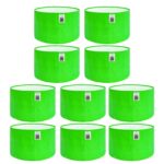 Anandi Green's HDPE UV-Protected 260 GSM Round Green Colour Plant Bags Suitable for Terrace and Vegetable Gardening 9X6 Inch Pack of 10