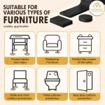 Furniture Leg Protector Tape Roll 4M x 60MM, Self Adhesive Anti Slip Furniture Pads, Cuttable Foam Strip for Chair, Table, Sofa, Cabinet, Door, Floor Protection - Image 2
