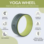 Fitness Mantra® Yoga Wheel For Men & Women| Backbends, Stretching, Exercise| Exercise Roller| Yoga Equipment| Army + Lemon| - Image 8