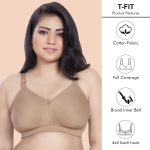TRYLO Riza T-FIT Women's Non-Padded,Non-Wired,Full Coverage,Seamless 100% Cotton Feel Fabric Bra Available in Multicolor - Image 6