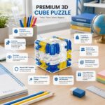 AEXONIZ TOYS 3D Magic Puzzle Cube | Transparent Handheld Marble Run, Brain Teaser Game for Kids & Adults, Focus Skill Development Educational Toy - Image 9