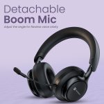 Portronics Muffs M7 Over Ear Headphone with USB-A & Type C 2.4Ghz Receiver, Detachable Boom Mic, Upto 50 Hours Playtime, Deep Bass, Bluetooth V5.4, 40mm Dynamics Driver, Type C Fast Charging(Black) - Image 8