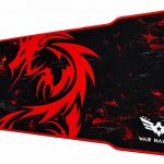 WAR HAMMER GX1050 Extended Size Gaming Mouse Pad| Stitched Edges| Non-Slip Rubber Base|Computer Laptop|Keyboard Mouse Pad for Office & Home (Extended XL, Red/VRR)