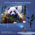 BIGASUO Mini Projector 4K 1080P Supported, 15000 Lumen Portable WiFi 6 Projector,270° Rotatable Projector with 50% Zoom Home/Outdoor Movie Projector for TV Stick/PS5/Phone/HDMI (BGP43) - Image 5
