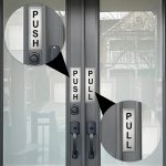Silver Metal Push Pull Stickers for Glass and Wood | Self Adhesive Stainless Steel Metal Sticker for Door | Push and Pull Stickers for Hospital Malls Office 1 Set (2pcs) - Image 7