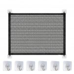 Magic Dog Gate for Doorways and Stairs - No Drill Portable Mesh Pet Gate Safety Fence for House, Heavy Duty Woven Net Dog Barrier.