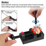 Sunkizzrs® 20 Pcs HSS Mini Twist Drill Bits Set (0.3-1.6mm) with Hand Pin Vise — Micro HSS Push Drill — Precision Hand Tool for Resin Arts Crafts/Model Making/Wood/DIY (21) - Image 5