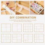 20 Pcs Adjustable Strips Interlocking Self Assembly Plastic Drawer Divider Storage Organizer - Grid Closet Partition Strips for Home, Office, Wardrobe, Cabinet (Multicolour) - Image 7