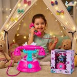 Minnie Talking Telephone Toy for Kids - Pretend Play Landline Phone with Interactive Music & Sounds, Durable Educational Toy for Girls 3+ Years Old, Pink & Fun Design for Creative Role Play - Image 2
