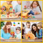 Electric Drill Screw Tool Set Creative Mosaic Puzzle Toy, 203 Pcs 3D Creativity Educational Kit Construction Toy for Kids, Birthday Gift for Girls & Boys, Multicolor - Image 3