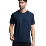 Jockey MV16 Men Lightweight Microfiber Solid Round Neck Half Sleeve Active Wear T-Shirt with Breathable Mesh