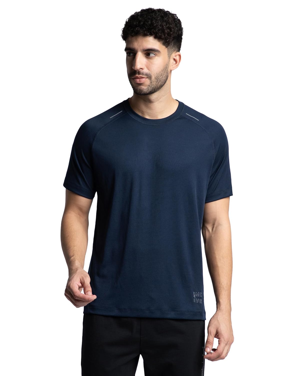 71eUe6mPodL._SL1500_.jpg Jockey MV16 Men Lightweight Microfiber Solid Round Neck Half Sleeve Active Wear T-Shirt with Breathable Mesh - Image 1
