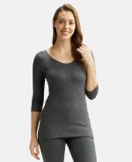 Jockey Women's Super Combed Cotton Rich Three Quarter Sleeve Thermal Top with StayWarm Technology - Image 5