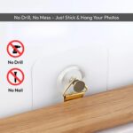 Zulaxy Photo Frame Hooks for Wall Without Drilling, 10 Pack Self Adhesive Hooks for Wall Heavy Duty Strong Nail Free for Hanging Photo Frame (Hanging Hook, Transparent) Stainless Steel - Image 3