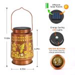 Hummingbird Solar Lanterns Outdoor Waterproof Hanging Solar Lights Gifts for Women Metal Solar LED Lanterns Outside for Garden, Yard, Patio, Lawn, Porch - Image 7