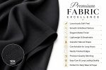 Women’s Modest Prayer Hijab scarf | Full Coverage Islamic Headscarf | Soft Breathable Namaz scarf | Lightweight Daily Wear Abaya Hijab for Women & Girls [BLACK] - Image 2