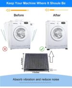 Furniture Rubber Anti-Vibration Pads to Reduce Noise and Protect Floors, Furniture and Washing Machine Pads Pack of 4 Pieces (Aicon Brand) (4 inch x 4 inch x 12mm) - Image 2